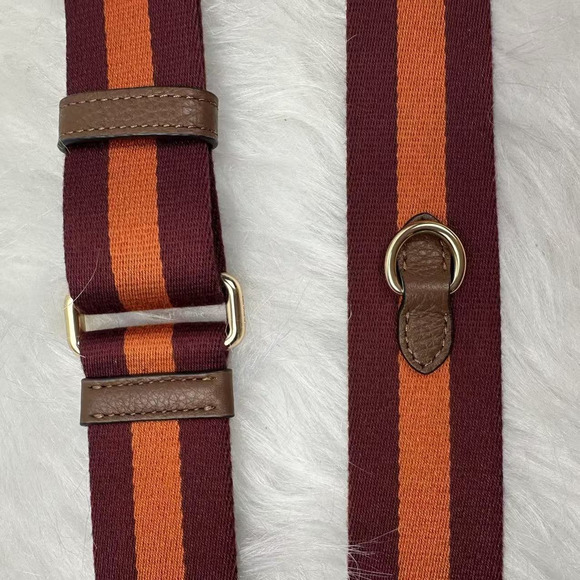 Coach Webbing Strap In Gold/Wine Multi CP892 NWT - Picture 3 of 6